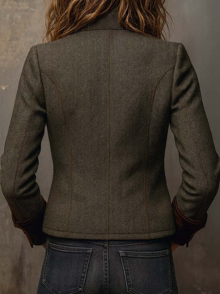 Dolores | Blazer en Twill avec Profils Contrastés