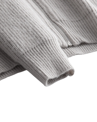 Cardigan Zippé en Laine Mérinos Quatre Saisons