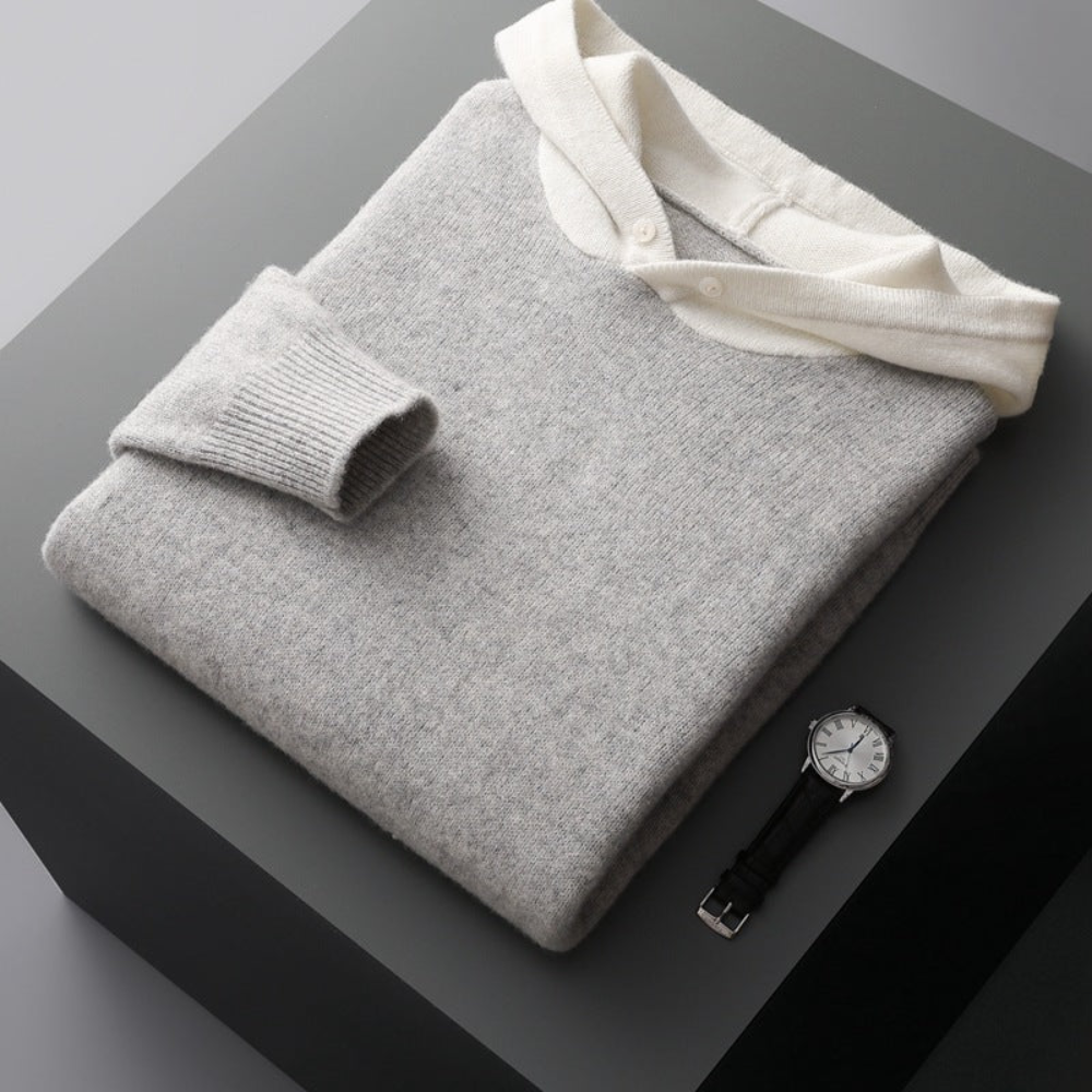 Hoodie en Laine Merino Nova