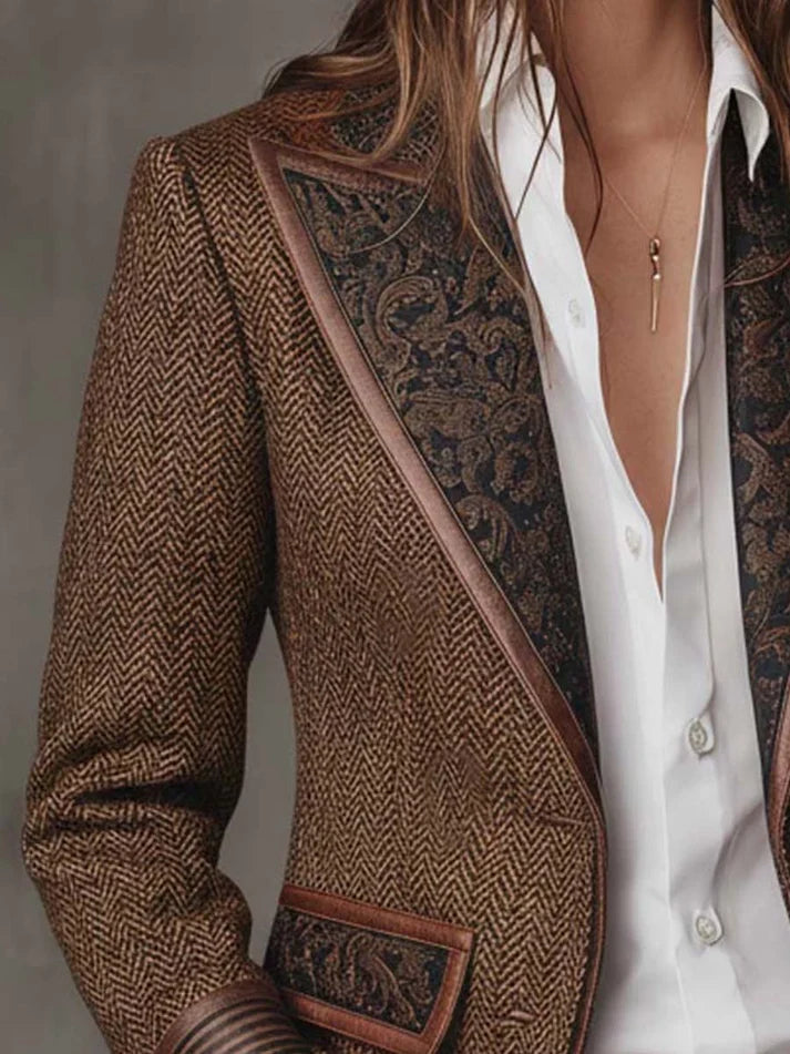Consuelo | Blazer avec Inserts en Chevron