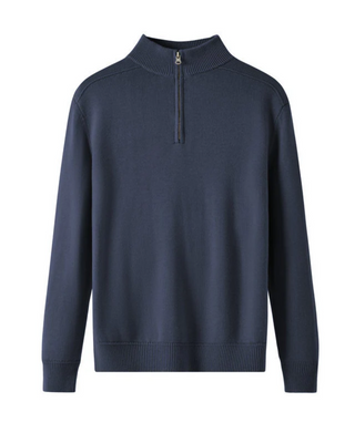 Pull zippé en laine mérinos Capri