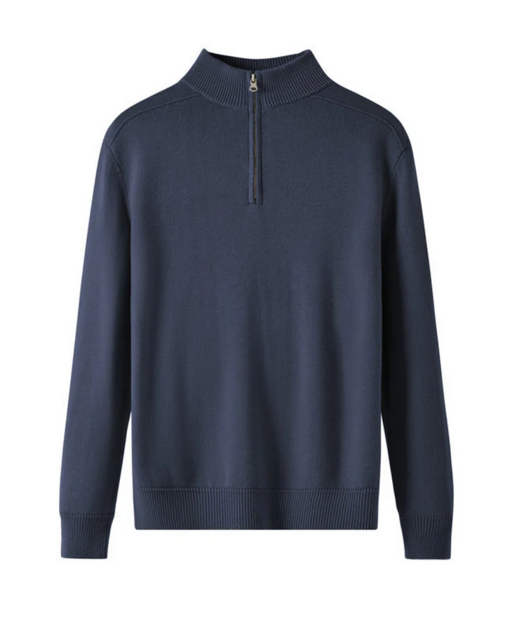 Pull zippé en laine mérinos Capri