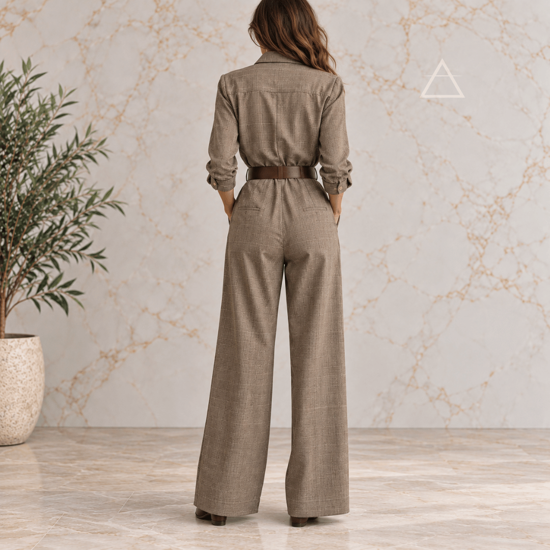Aliénor | Combinaison à carreaux esprit tailleur.