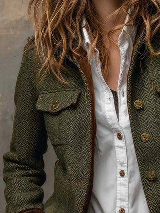 Dolores | Blazer en Twill avec Profils Contrastés