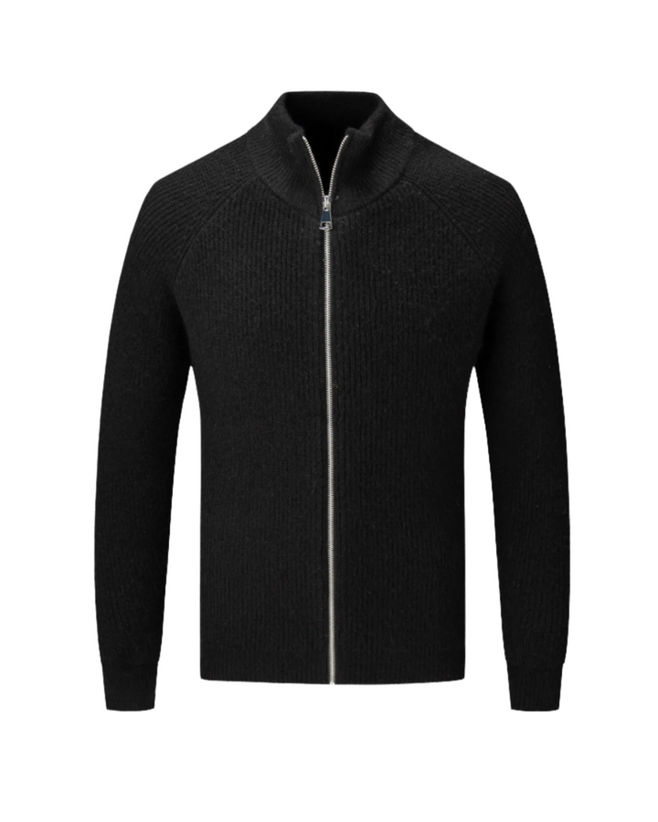 Cardigan Zippé en Laine Mérinos Quatre Saisons