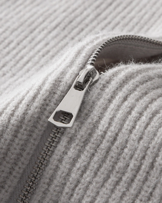Cardigan Zippé en Laine Mérinos Quatre Saisons