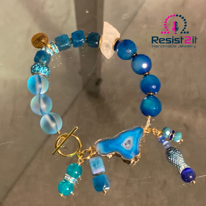 BRACELET AGATE BLEUE™
