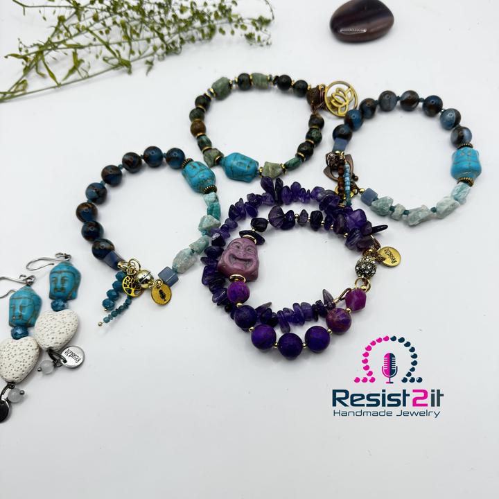 Violet Duality™ — Bracelet Déclaration en Améthyste