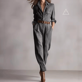 Aliénor | Combinaison à carreaux esprit tailleur.