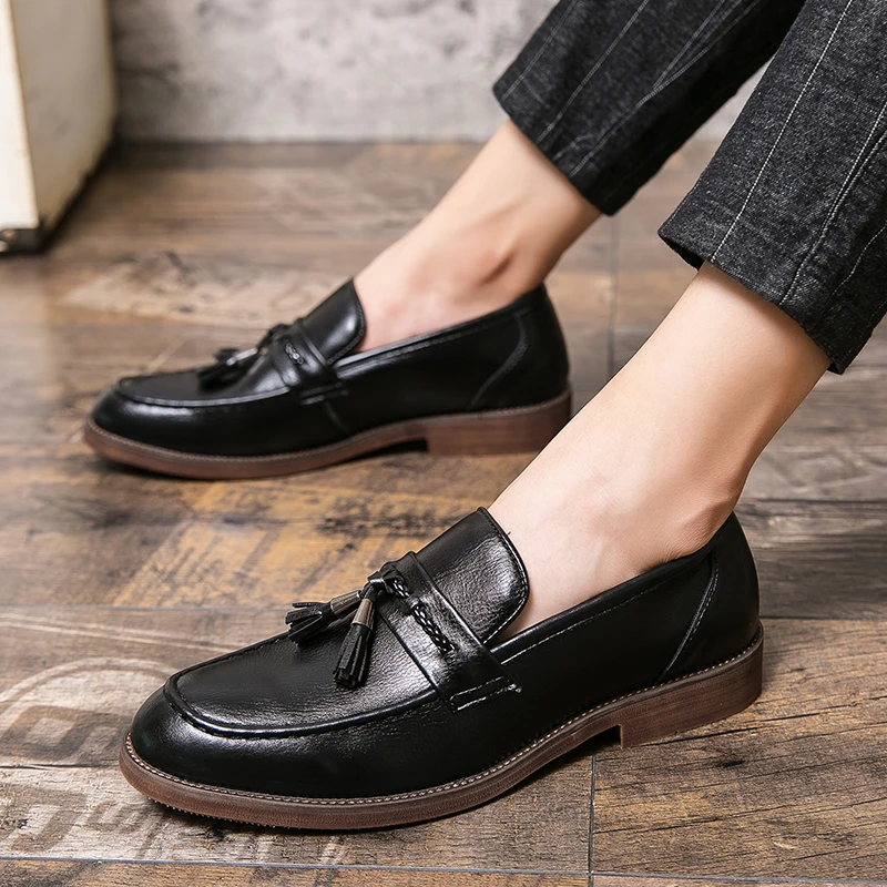 Mocassins en Cuir avec Franges