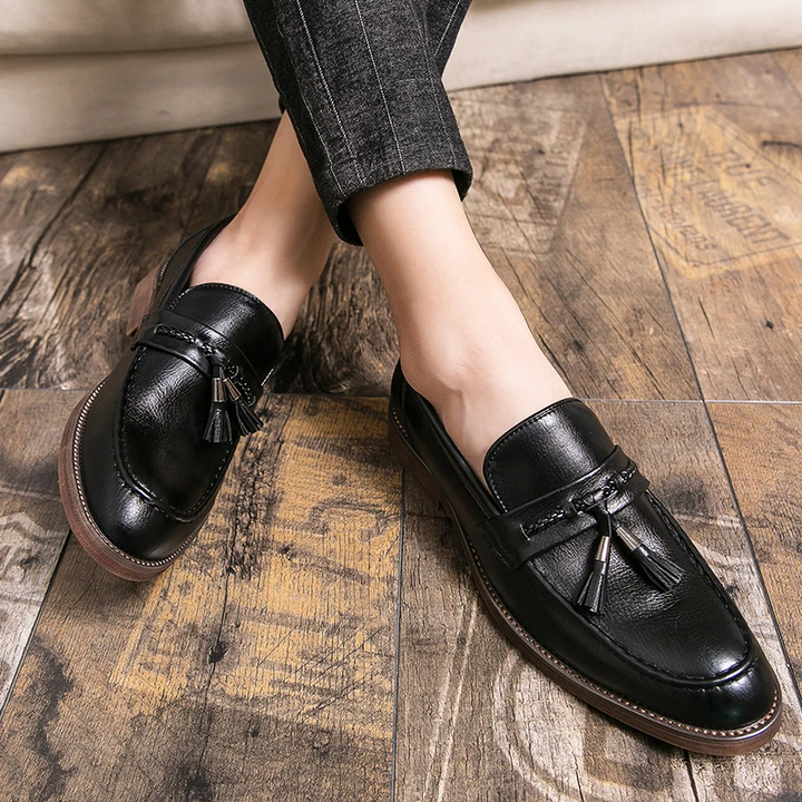 Mocassins en Cuir avec Franges