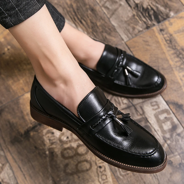 Mocassins en Cuir avec Franges