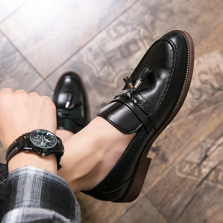 Mocassins en Cuir avec Franges