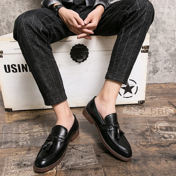 Mocassins en Cuir avec Franges