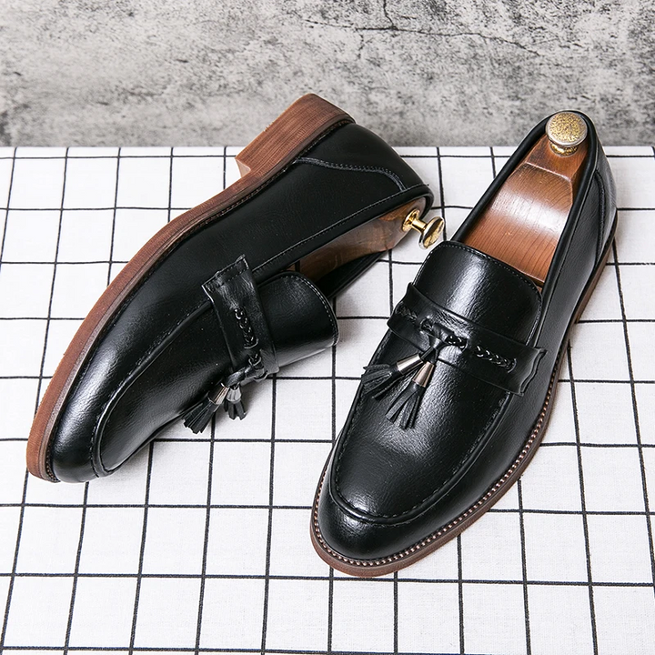 Mocassins en Cuir avec Franges