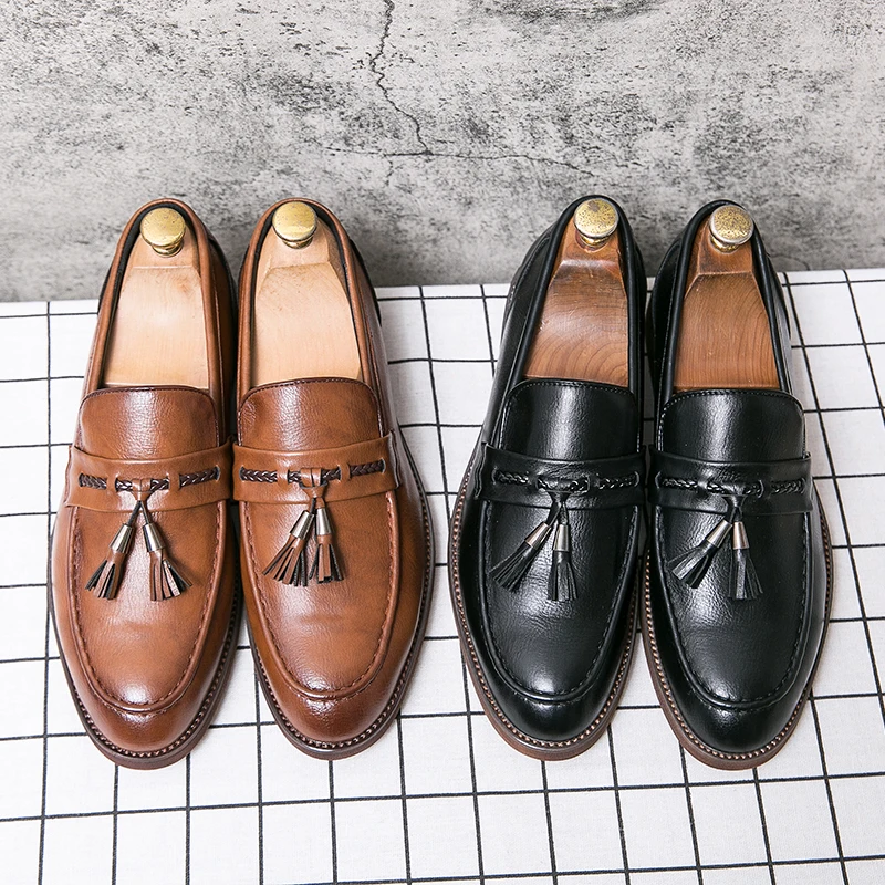 Mocassins en Cuir avec Franges