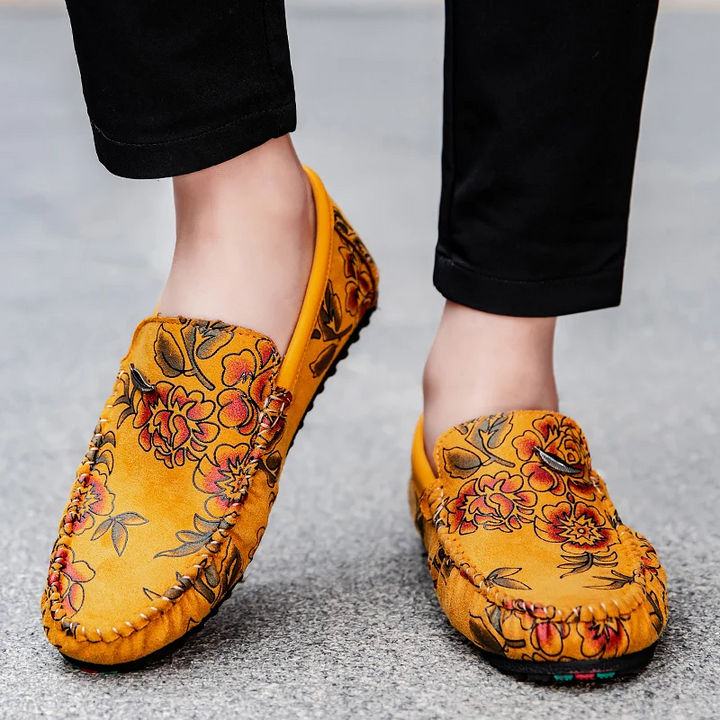 Mocassins en Daim Gravé