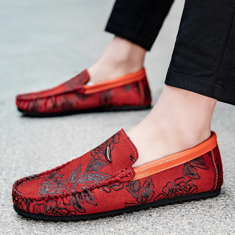 Mocassins en Daim Gravé