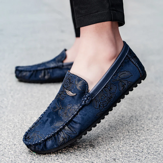 Mocassins en Daim Gravé