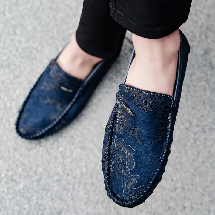 Mocassins en Daim Gravé