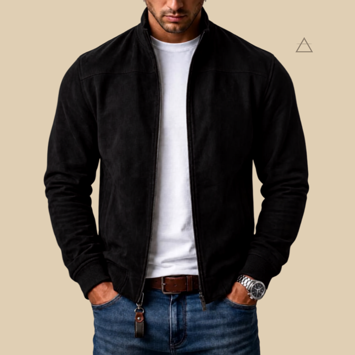Gabriel™ blouson bomber effet suédé coloris Noir — Studio Vespria