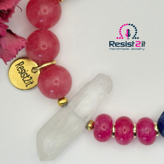 LA NUIT EN ROSÉ™ – Bracelet en pierres précieuses