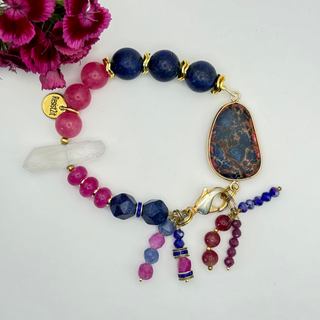 LA NUIT EN ROSÉ™ – Bracelet en pierres précieuses