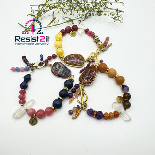LA NUIT EN ROSÉ™ – Bracelet en pierres précieuses
