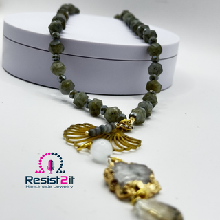 LABRADORITE LUNE™ - Collier en Labradorite &amp; Pierre de Lune
