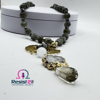 LABRADORITE LUNE™ - Collier en Labradorite &amp; Pierre de Lune