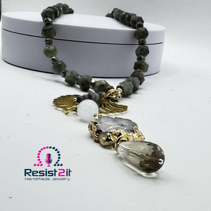 LABRADORITE LUNE™ - Collier en Labradorite &amp; Pierre de Lune