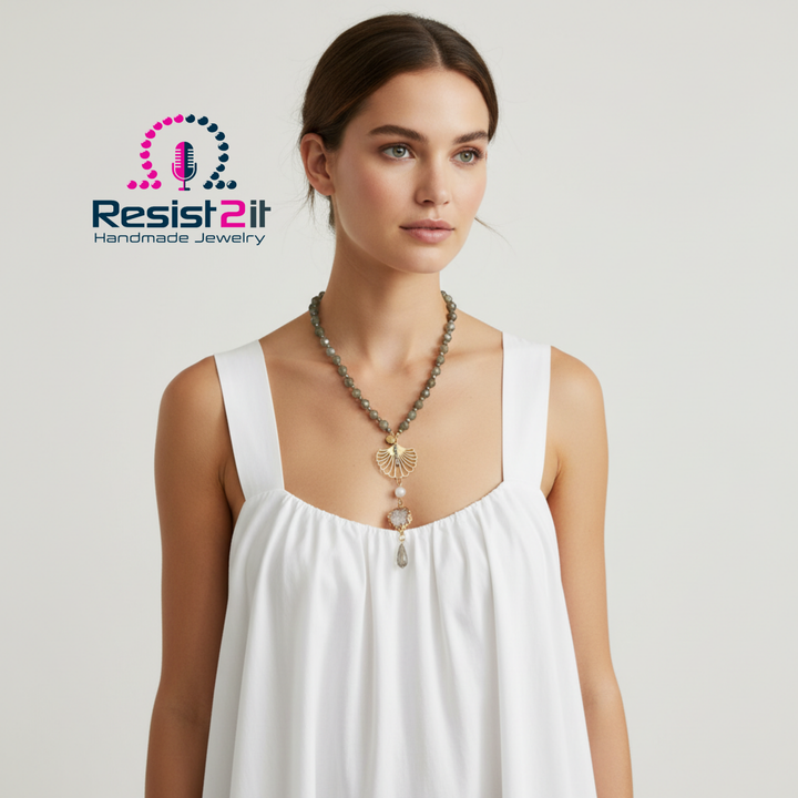 LABRADORITE LUNE™ - Collier en Labradorite &amp; Pierre de Lune