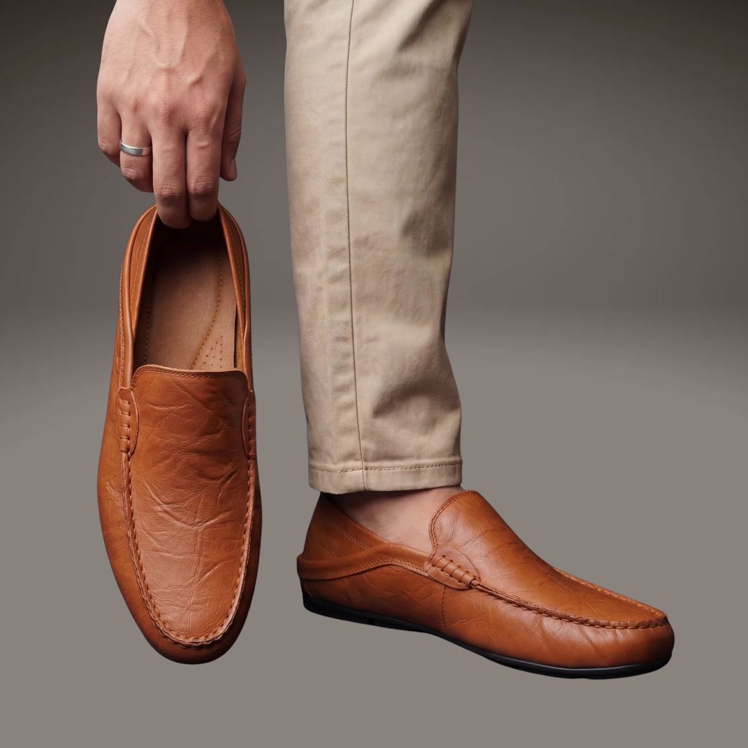 Olivier — Mocassins souples en cuir