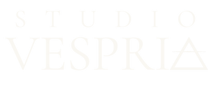 Logo studio Vespria transparant blanc