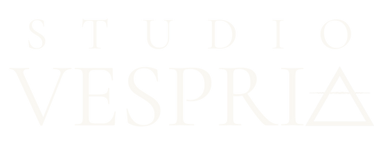 Logo studio Vespria transparant blanc