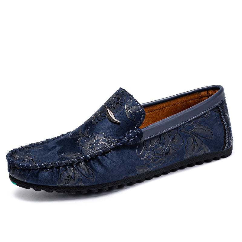 Mocassins en Daim Gravé