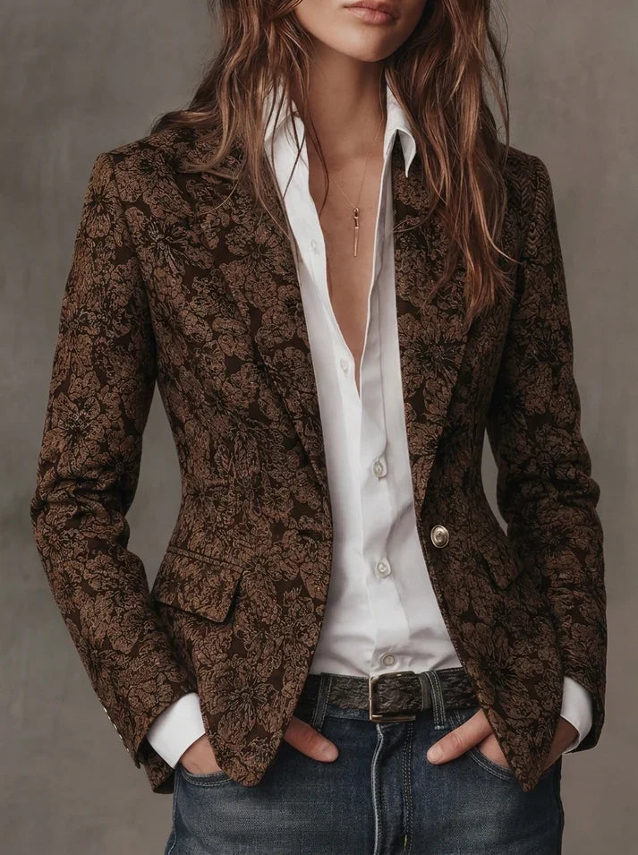 Antonia | Blazer en Jacquard avec Motif Paisley