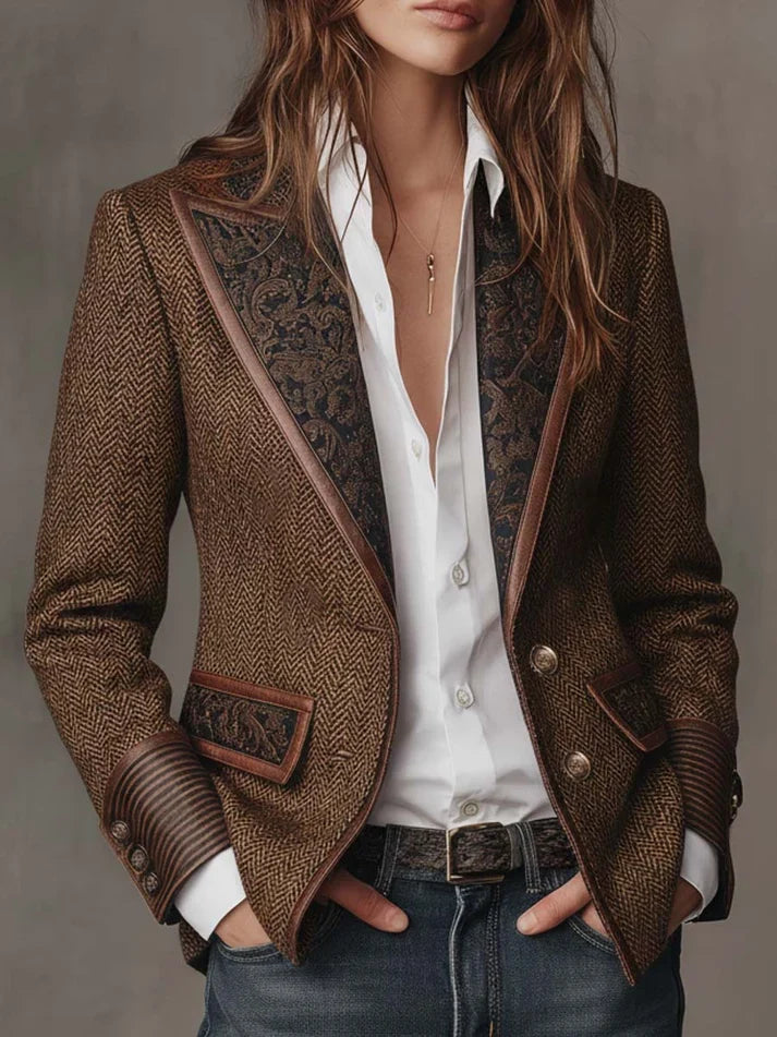 Consuelo | Blazer avec Inserts en Chevron